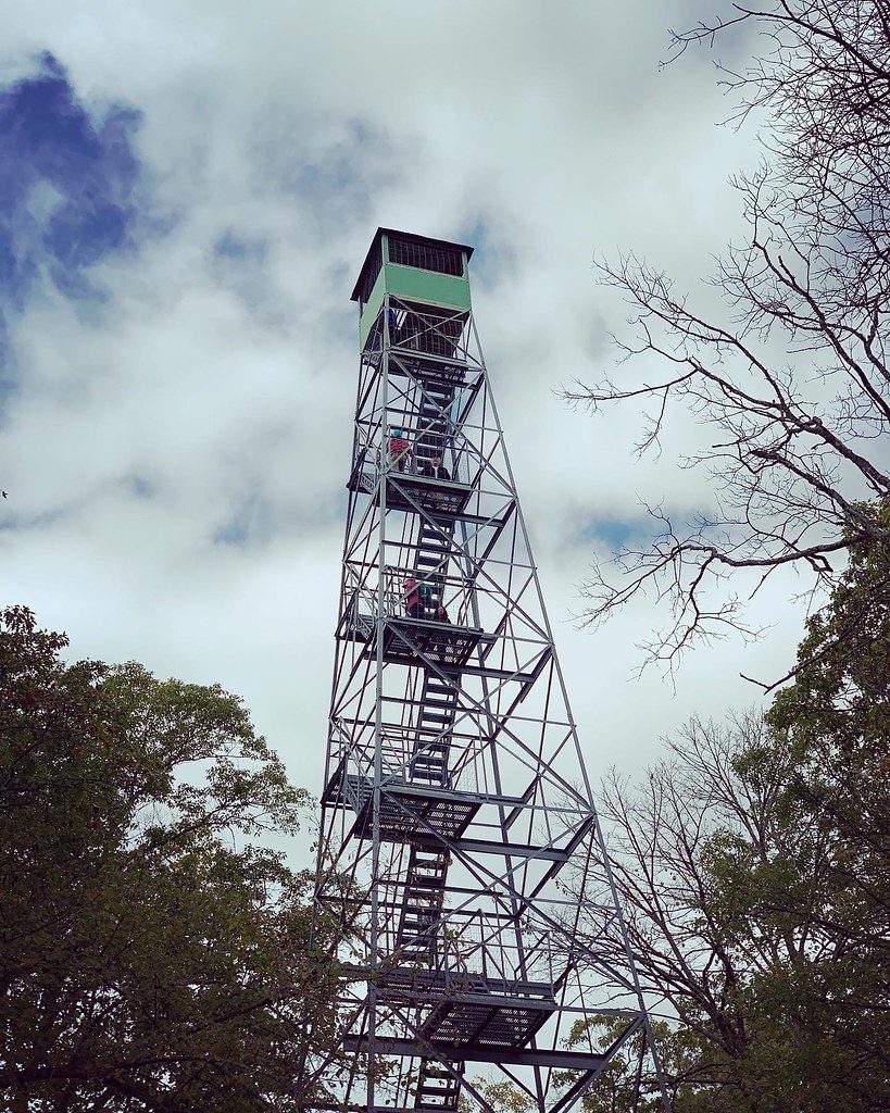 Looking up at the Alton Fire Tower