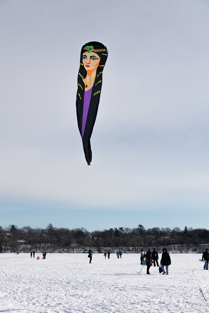 A giant kite of Liz Taylor as a Cleopatra