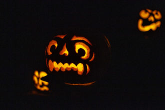 Sad looking jack-o-lantern
